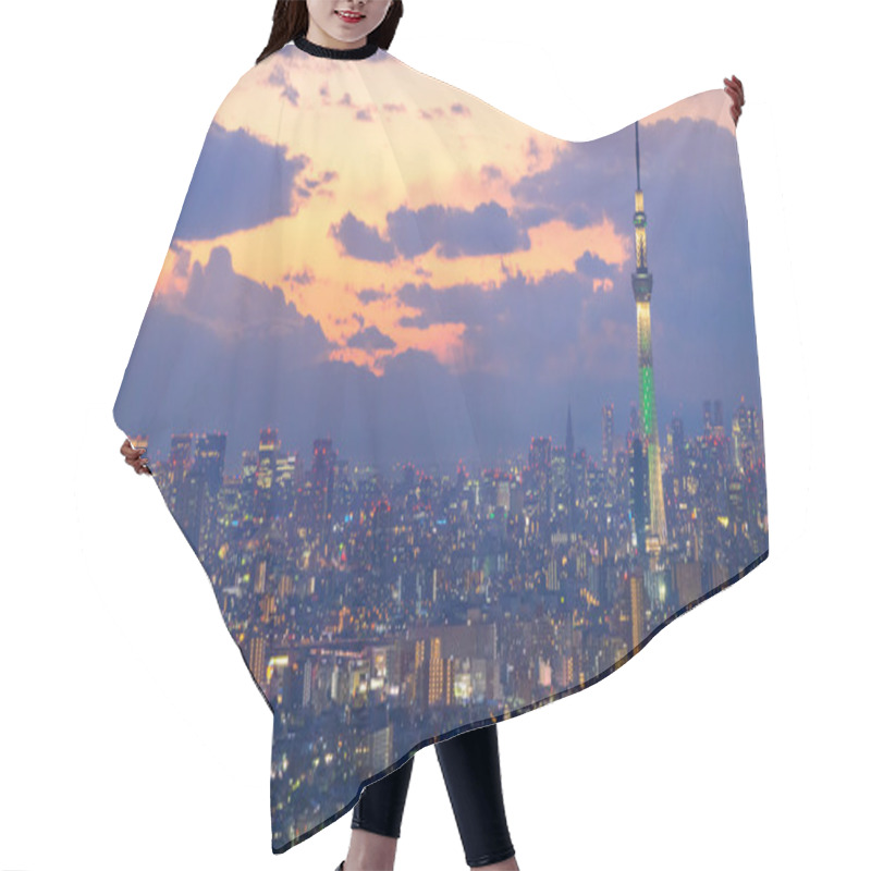 Personality  Tokyo In The Twilight Hair Cutting Cape