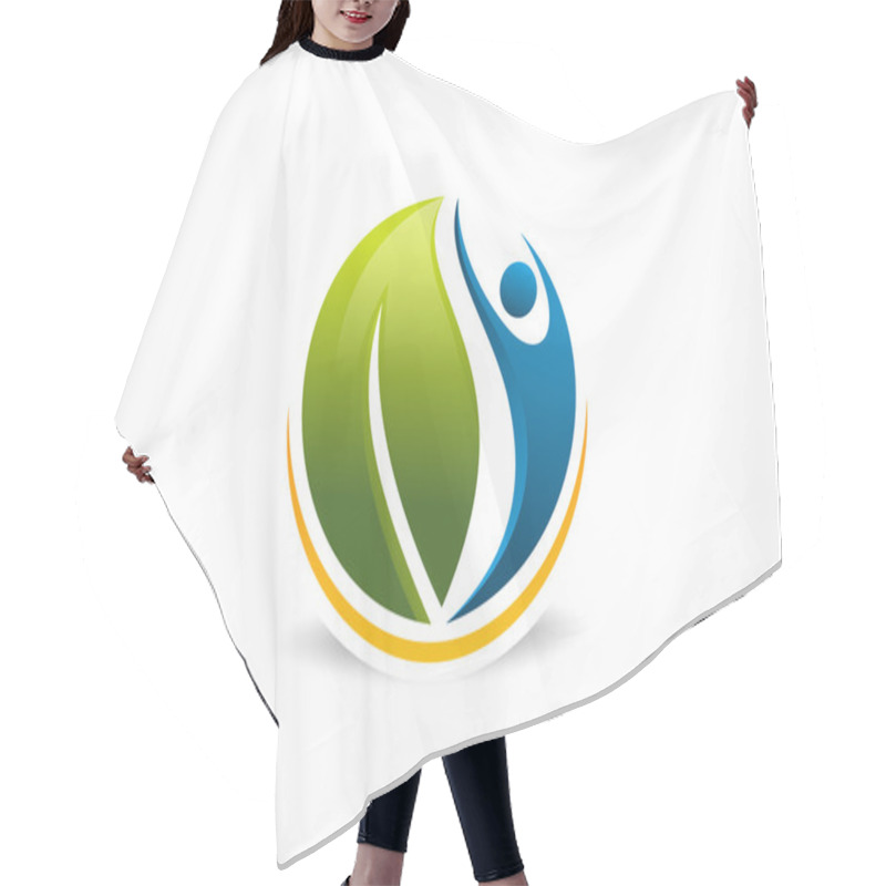 Personality  Natural Body Fit Logo Hair Cutting Cape