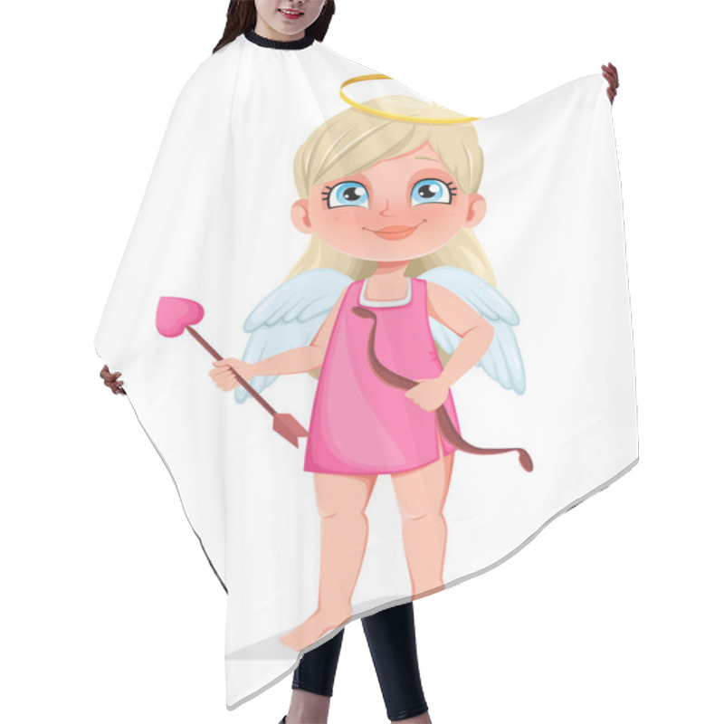 Personality  Cupid Girl With Bow And Love Arrow Hair Cutting Cape