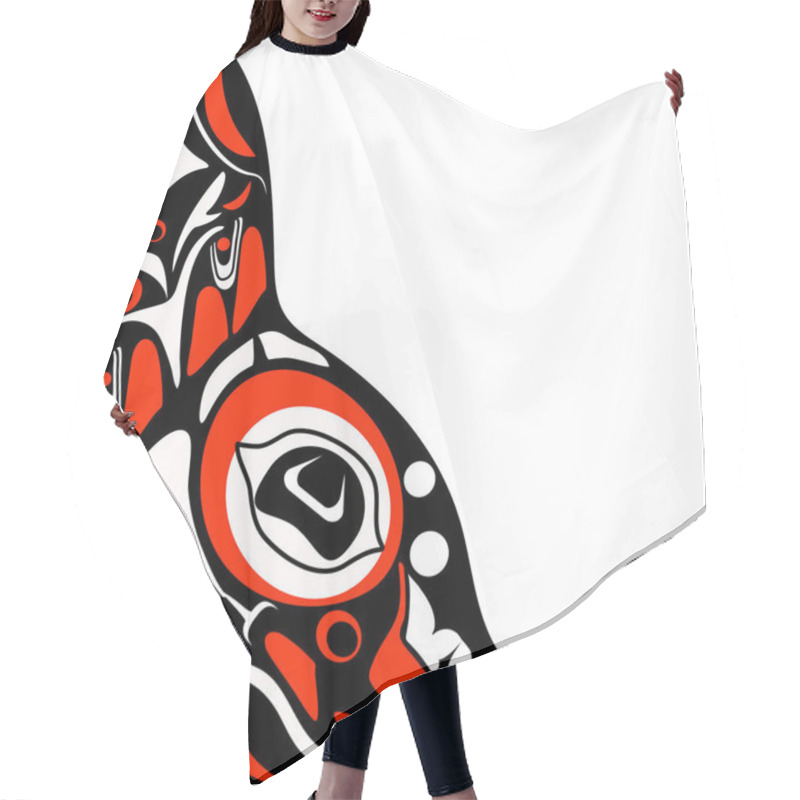 Personality  Abstract Red Background Native North American Hair Cutting Cape