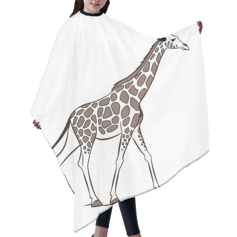 Personality  A Giraffe Vector Art Illustration This Giraffe Illustration Brings A Playful Yet Elegant Touch To Any Design. Perfect For Graphic Designers And Artists Looking To Incorporate Wildlife Elements Into Their Work. Hair Cutting Cape