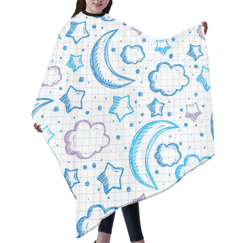 Personality  Pattern With Night Sky Hair Cutting Cape