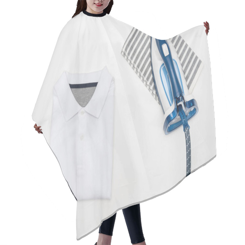 Personality  Electric Iron And Textile Hair Cutting Cape