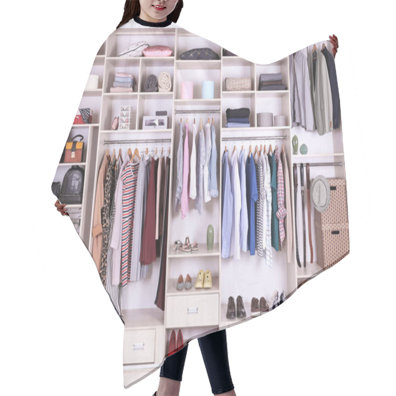 Personality  Large Wardrobe With Different Clothes, Home Stuff And Shoes Hair Cutting Cape