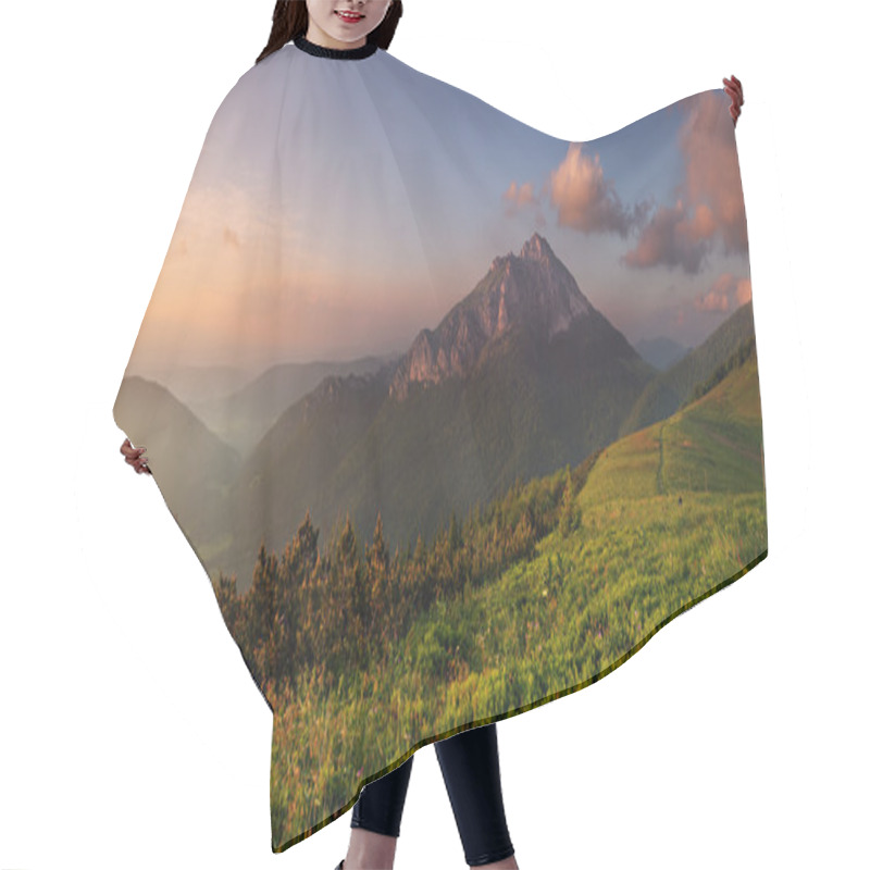 Personality  Roszutec Peak In Sunset - Slovakia Mountain Fatra Hair Cutting Cape