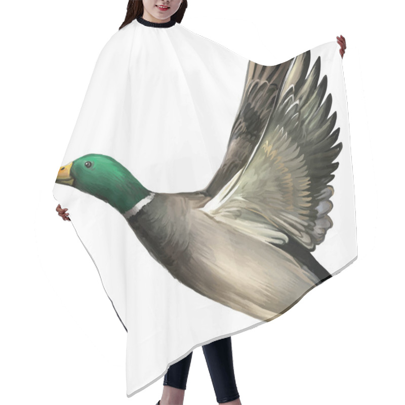 Personality  Wild Mallard Duck In Flight Hair Cutting Cape