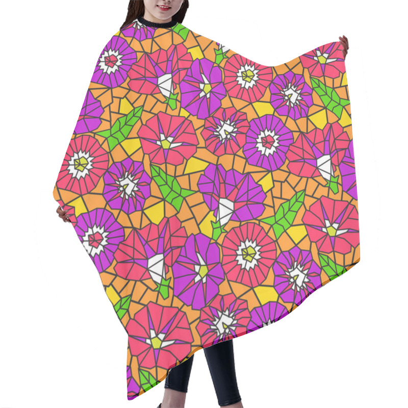 Personality  Seamless Pattern With Beautiful Gentle Bindweeds. It Can Be Used Hair Cutting Cape