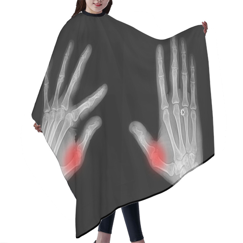 Personality  X-ray Hand And Finger Hair Cutting Cape