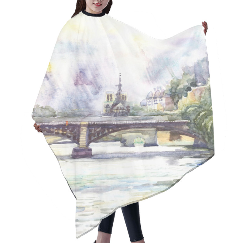 Personality  Paris City Landscape Hair Cutting Cape