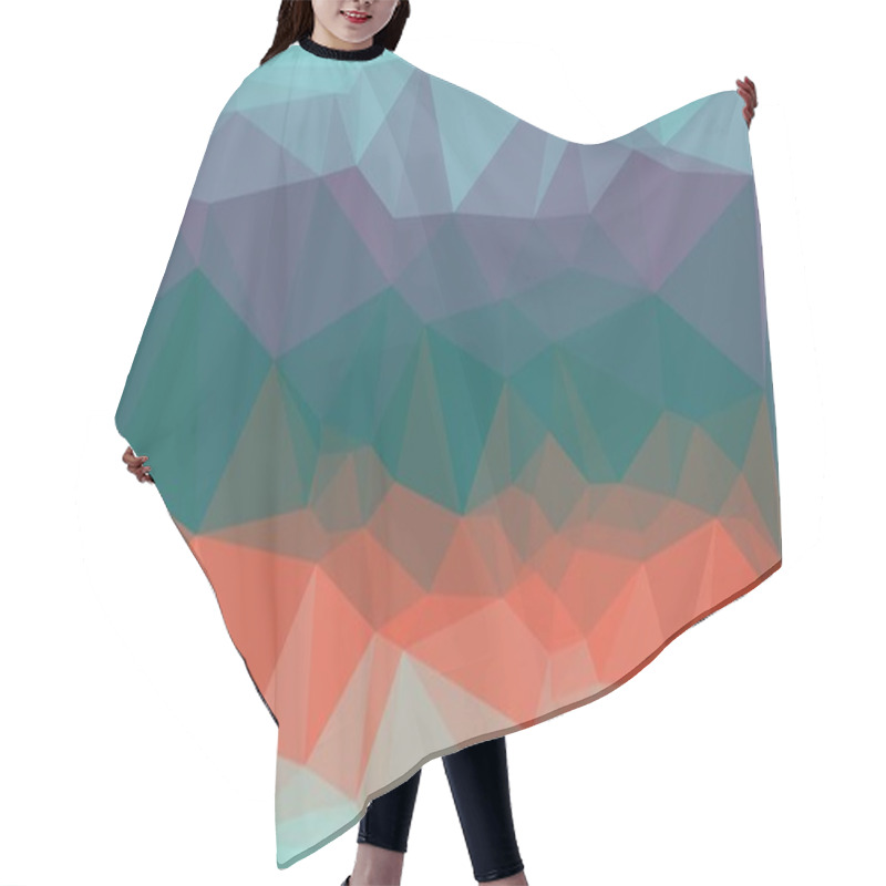 Personality  Abstract Geometric Background With Poly Pattern Hair Cutting Cape