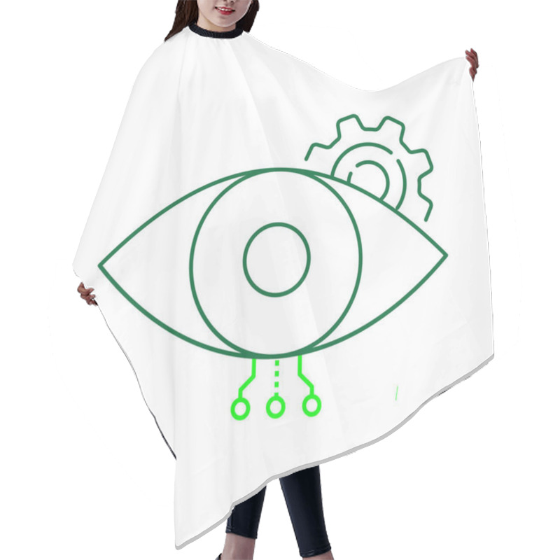 Personality  AI Eye For Advanced Vision Technology Vector Icon Design,  Technology, Computer Vision, Deep Learning Hair Cutting Cape