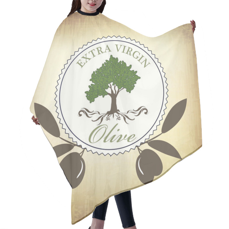 Personality  Olive Tree Logo Hair Cutting Cape