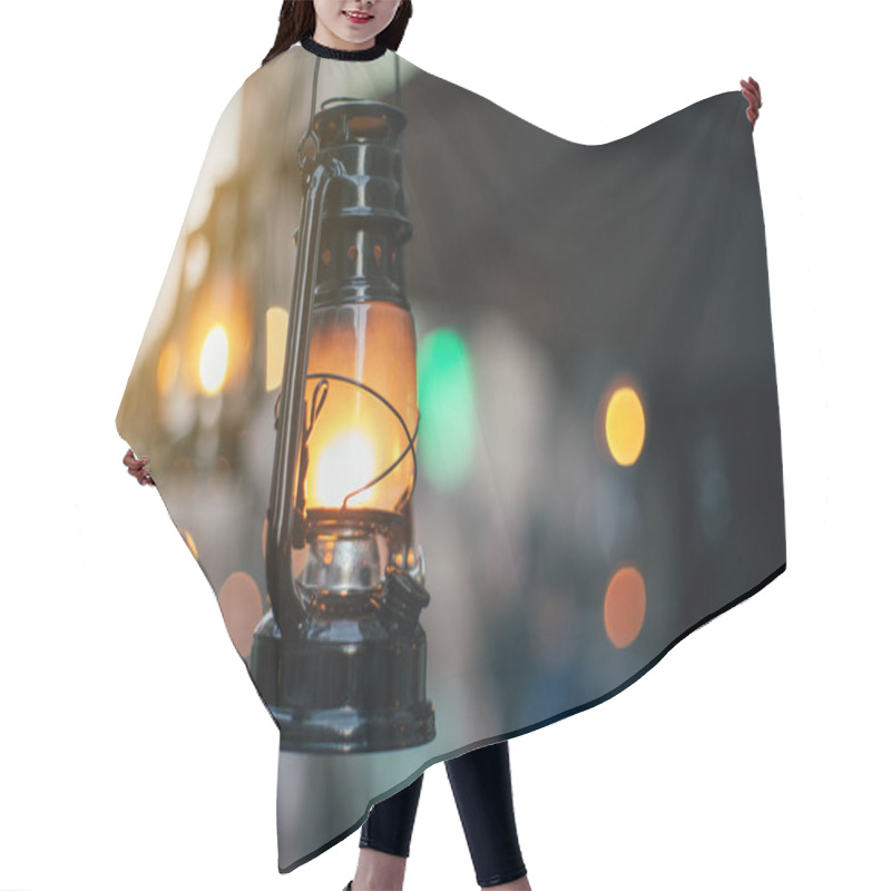 Personality  Old Lamps In City Streets Hair Cutting Cape