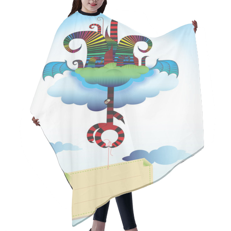 Personality  Cloud Forrest Hair Cutting Cape