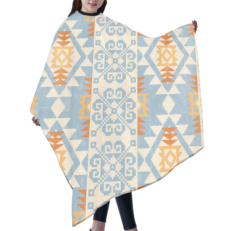 Personality  Absract Geometric Seamless Pattern. Native American And Scandinavian Traditionsl Motives Hair Cutting Cape