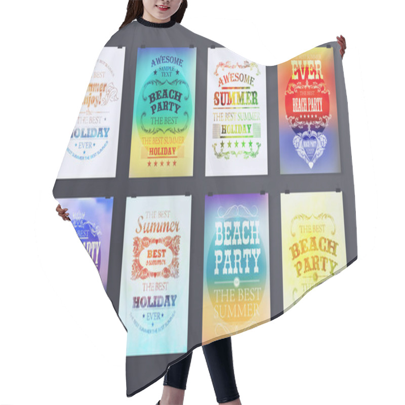 Personality  Typographical Poster, Retro Design Hair Cutting Cape