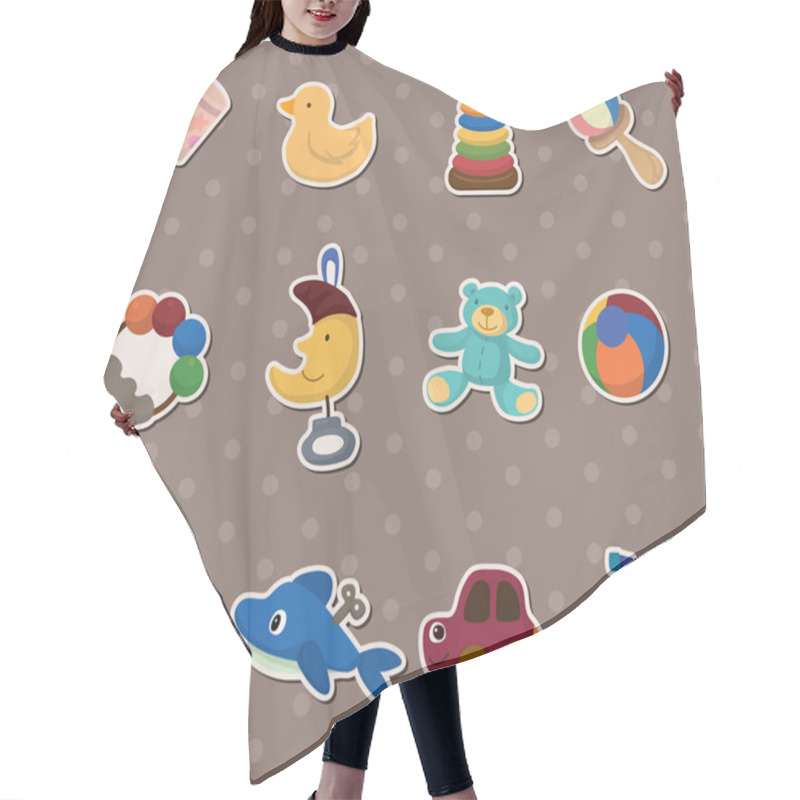 Personality  Baby Toy Stickers Hair Cutting Cape