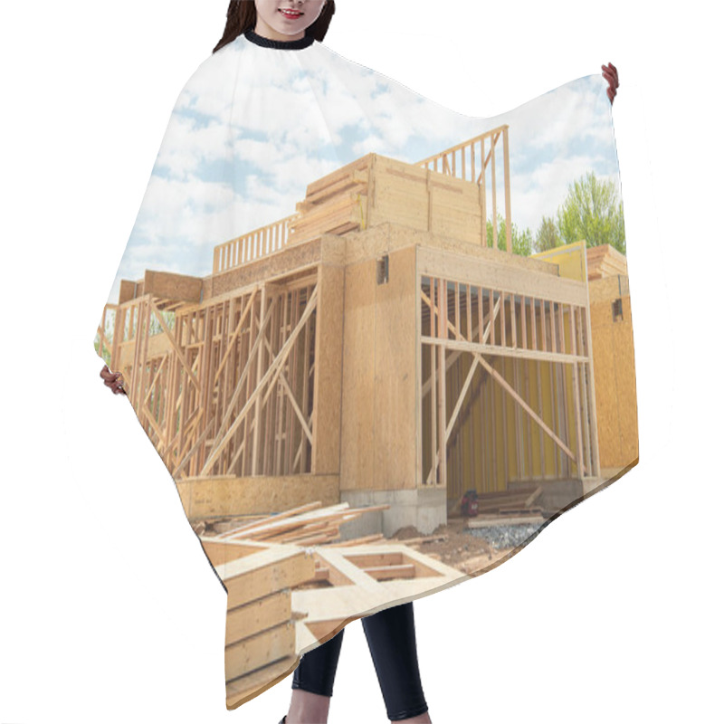 Personality  Frame From The Wall Of A Plywood House Wood Beam Building Material Hair Cutting Cape