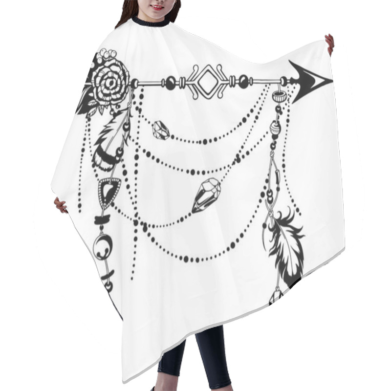 Personality  Magic Symbolic Art In Boho Style Hair Cutting Cape