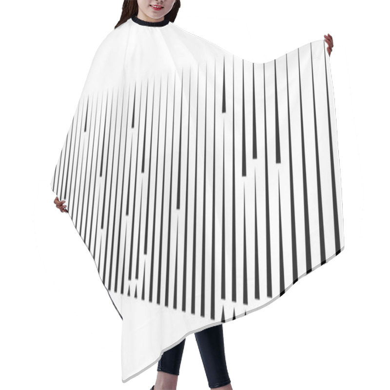 Personality  Irregular (dashed, Segmented) Vertical Lines In A Row. 3d Stripe Hair Cutting Cape