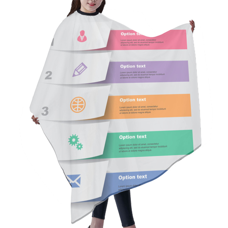 Personality  Set Of Infographics Elements Hair Cutting Cape