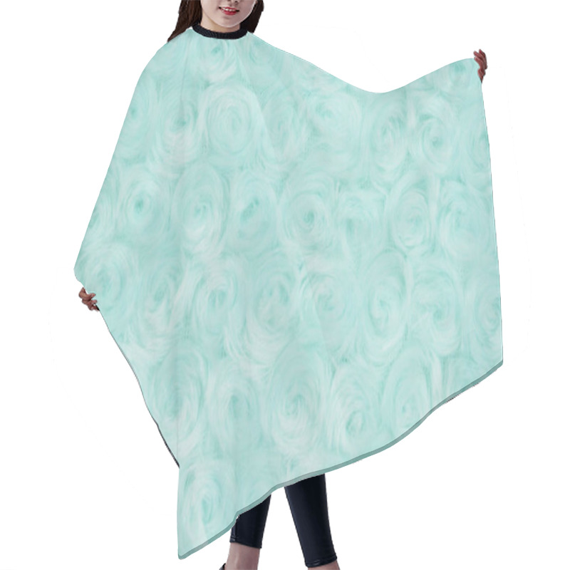 Personality  Pale Teal Rose Plush Fabric Background With Muted Mix Of Shades To Provide Copy-space For Your Message Hair Cutting Cape