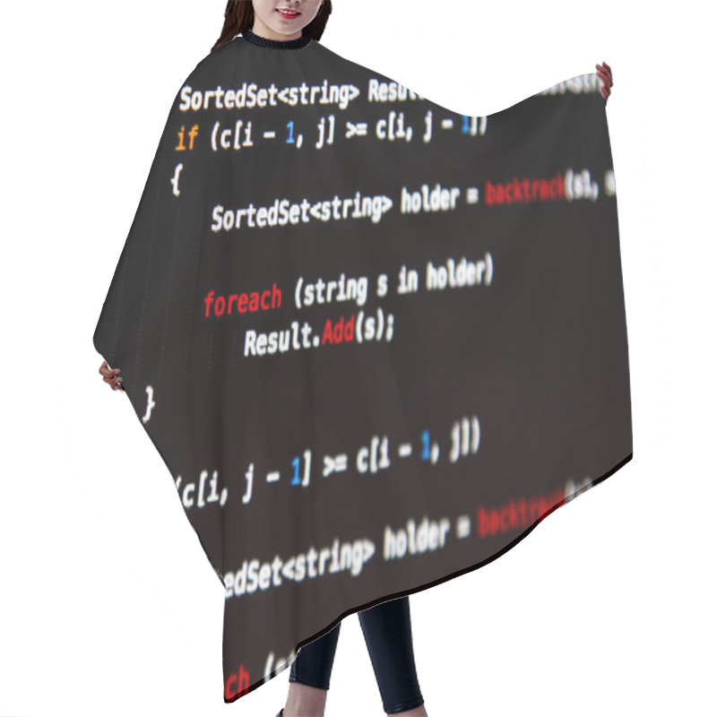 Personality  Abstract Programming Code Hair Cutting Cape