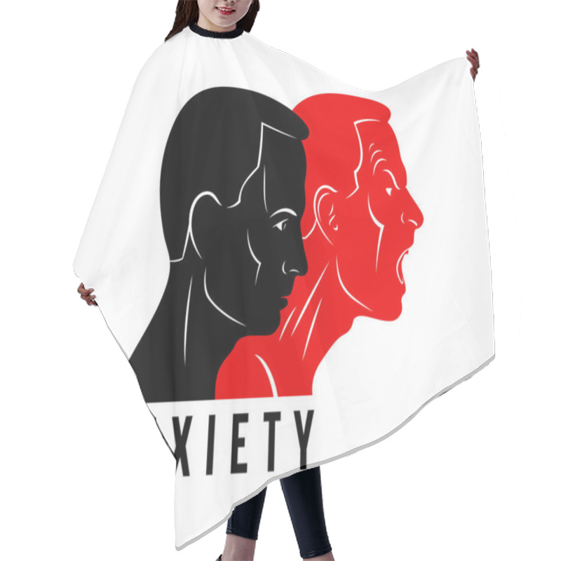 Personality  Anxiety Inner Conflict And Suspended Anger Mental Health Vector  Hair Cutting Cape