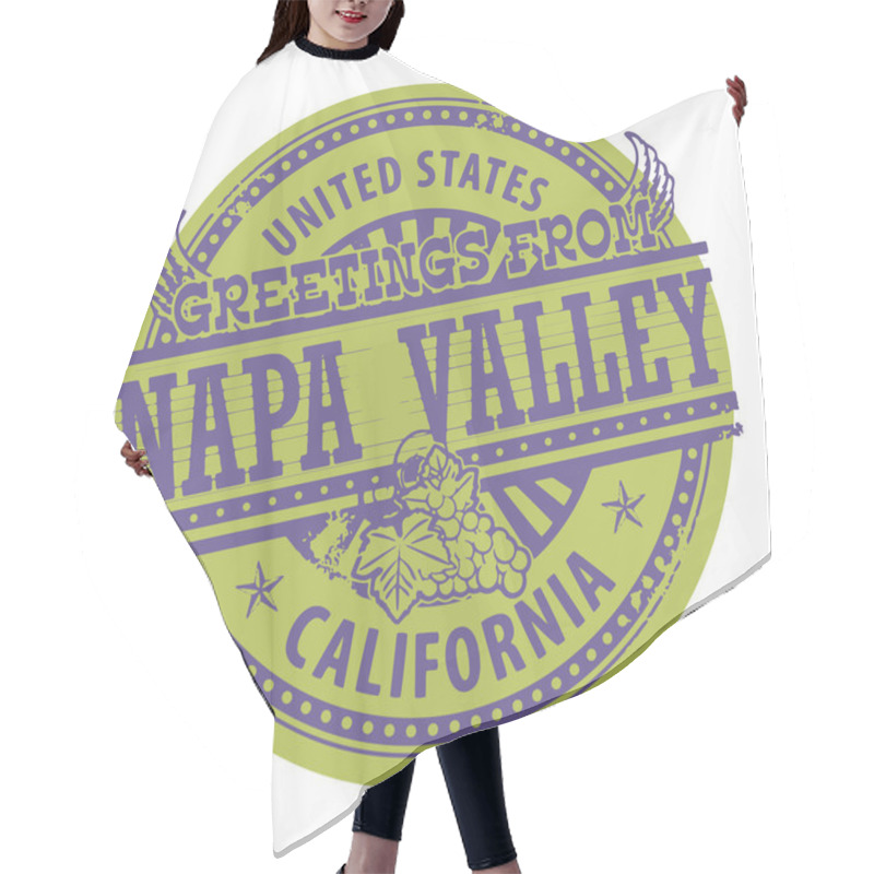 Personality  Greetings From Napa Valley Sign Hair Cutting Cape