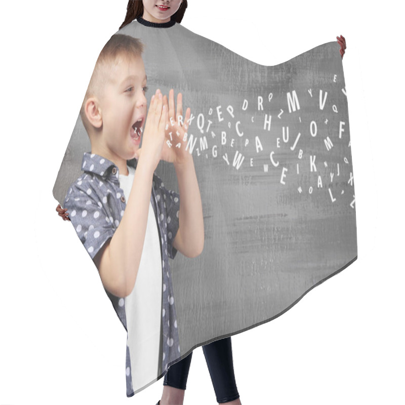 Personality  Little Boy And Letters  Hair Cutting Cape