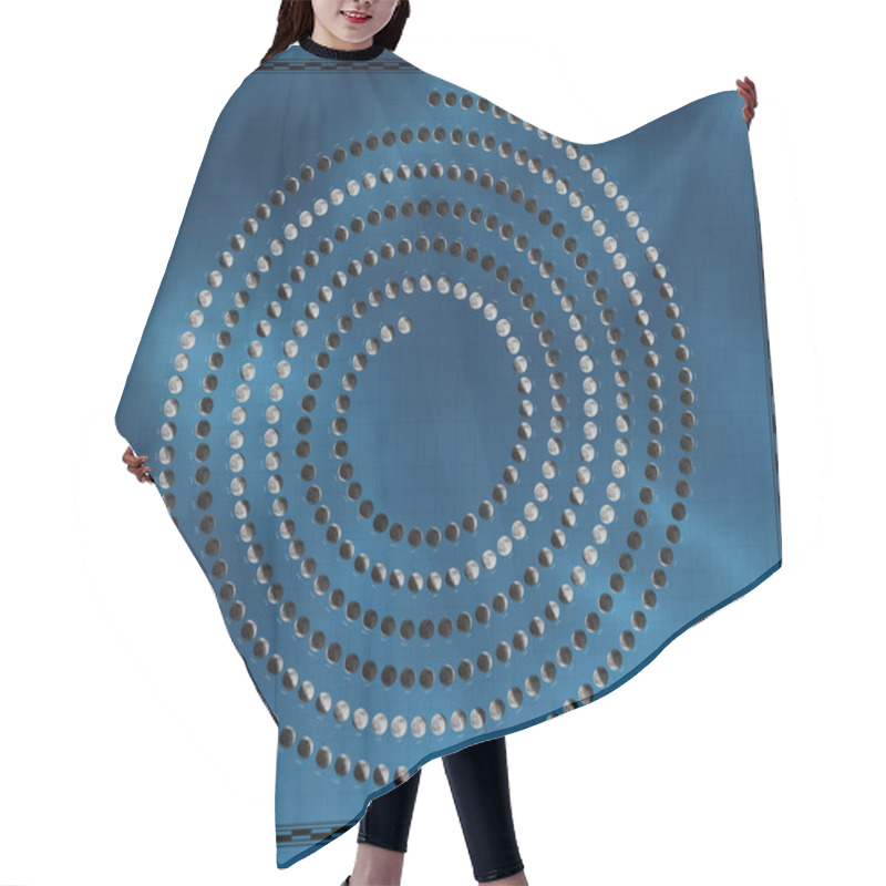 Personality  Moon Calendar 2025, Spiral Moon Phases On Sky Background Hair Cutting Cape