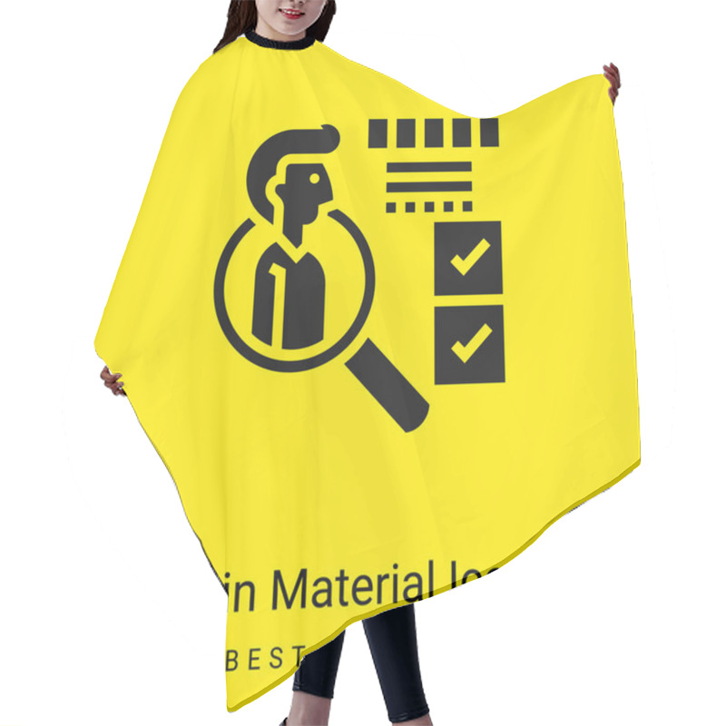 Personality  Behavior Minimal Bright Yellow Material Icon Hair Cutting Cape