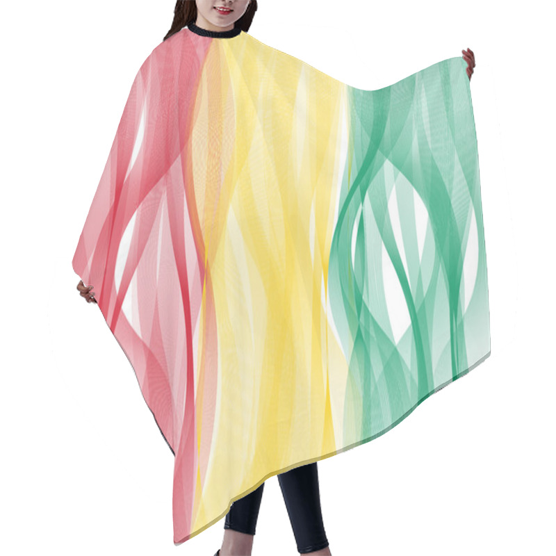 Personality  Wave Line Flag Of Guinea Hair Cutting Cape