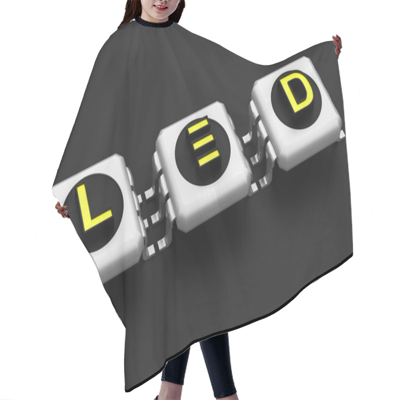 Personality  LED Technology Sign Hair Cutting Cape