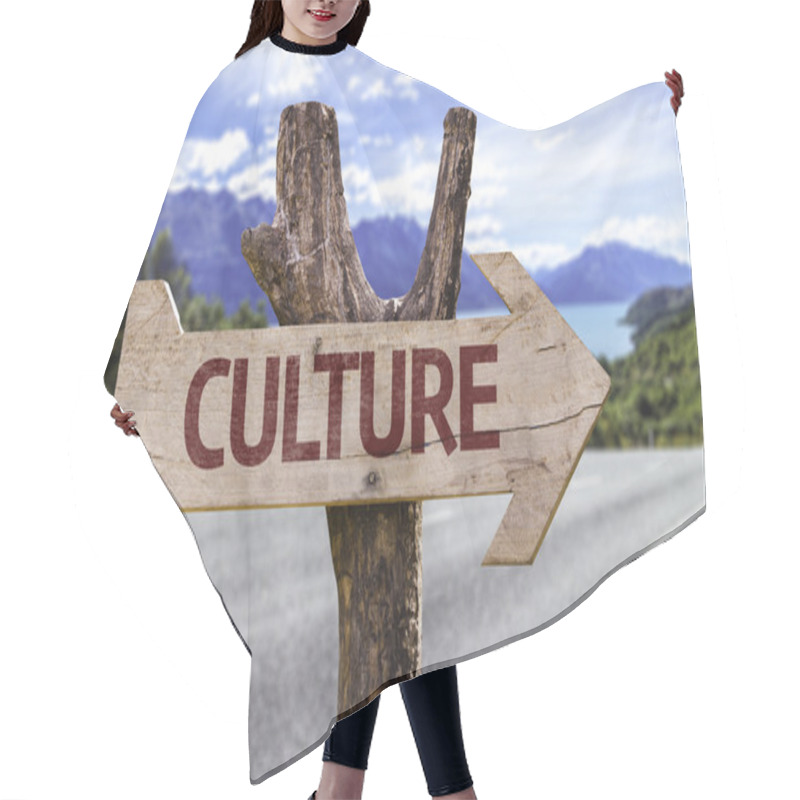 Personality  Culture Wooden Sign Hair Cutting Cape