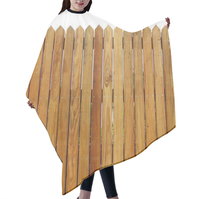 Personality  Wooden Fence Hair Cutting Cape