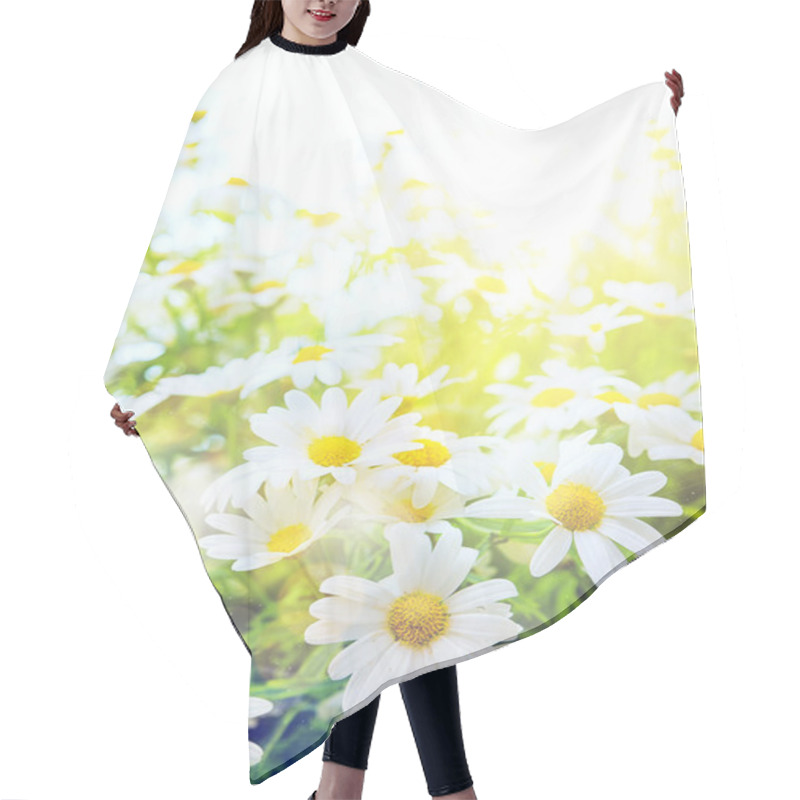 Personality  Art Bright Summer Flowers Natural Background Hair Cutting Cape