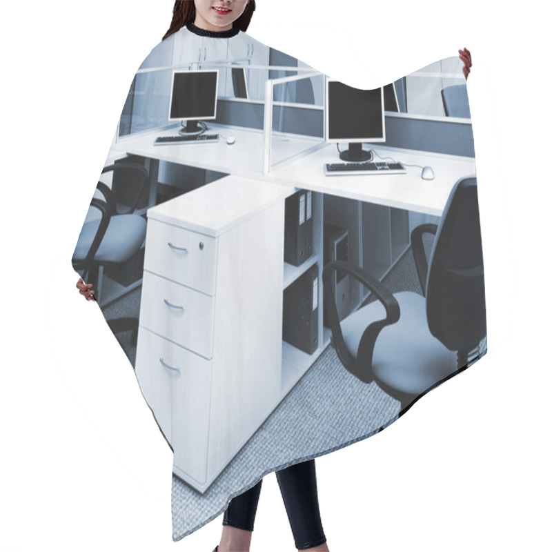 Personality  Computers On The Desks Hair Cutting Cape