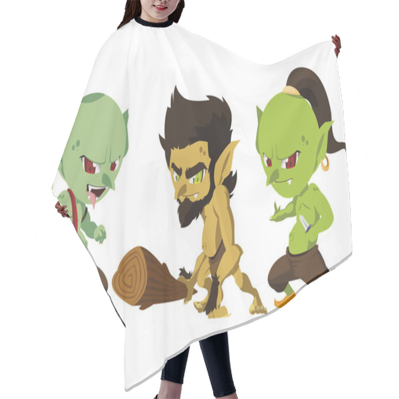 Personality  Ugly Trolls And Caveman Gnome Magic Characters Hair Cutting Cape