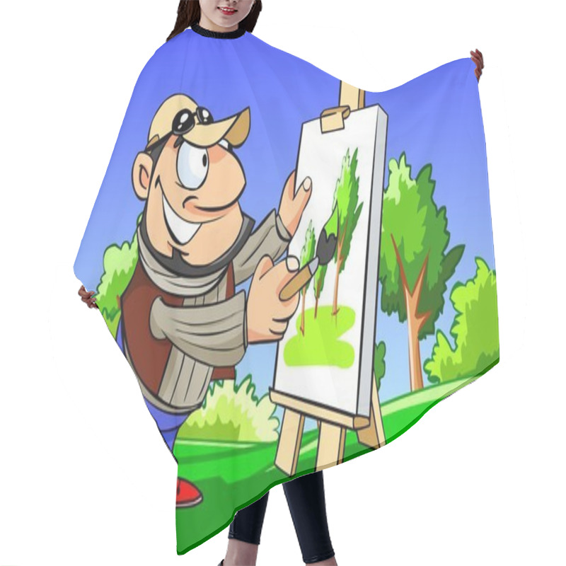 Personality  Cartoon Artist Hair Cutting Cape