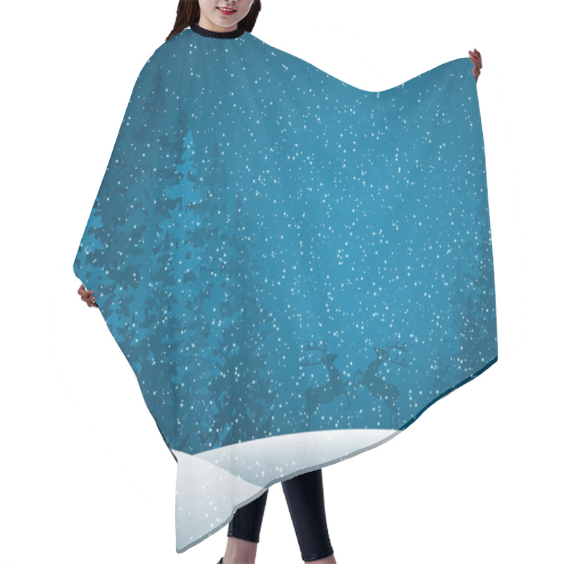 Personality  Winter Scene Hair Cutting Cape