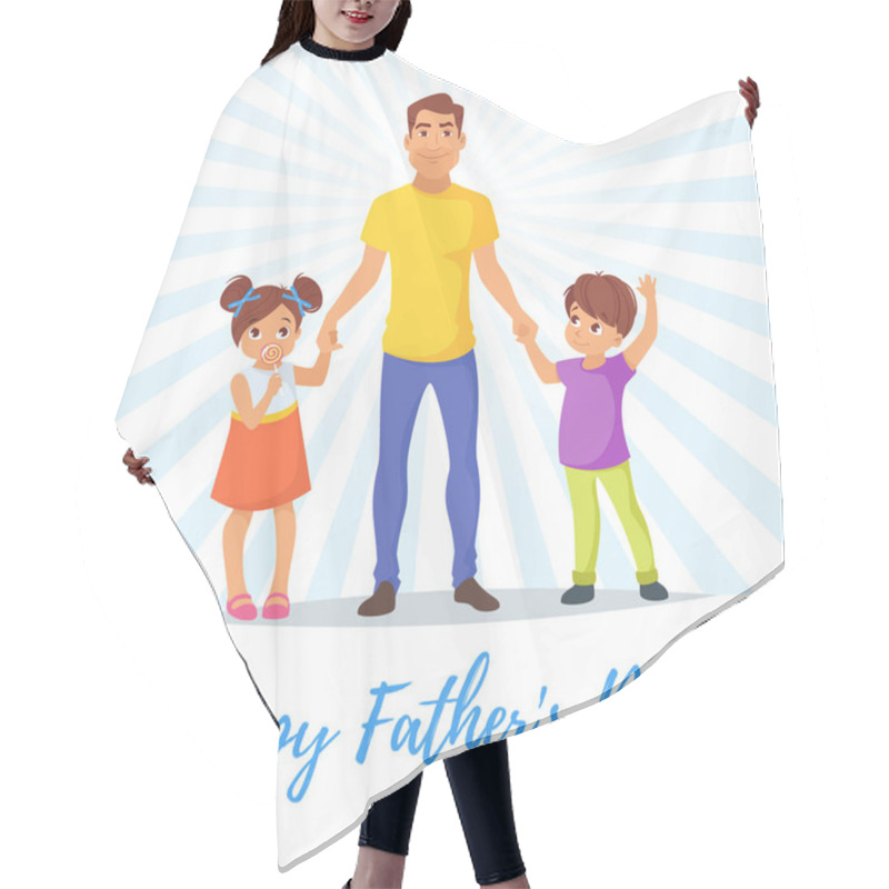 Personality  Fathers Day Greeting Card Template Hair Cutting Cape