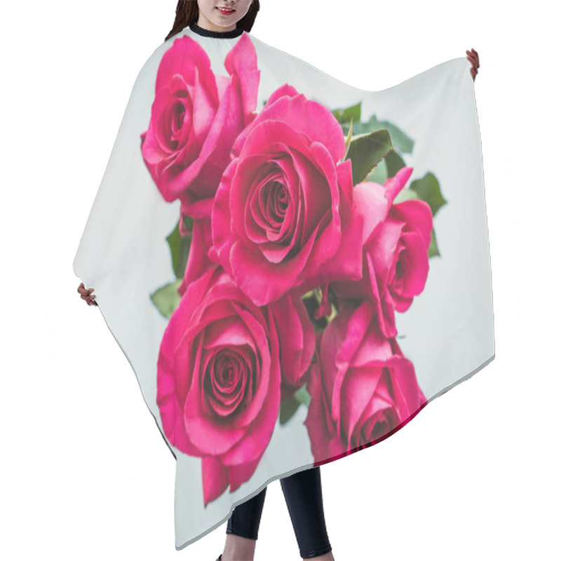 Personality  Fresh Pink Roses Hair Cutting Cape