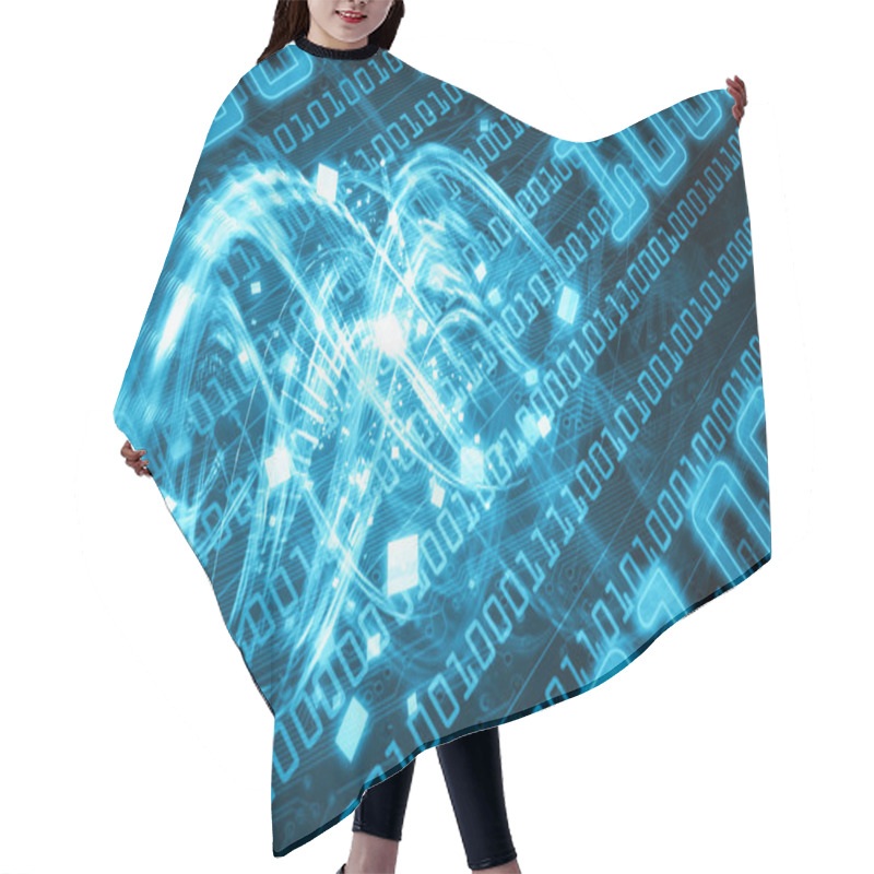 Personality  Technology Abstract Hair Cutting Cape