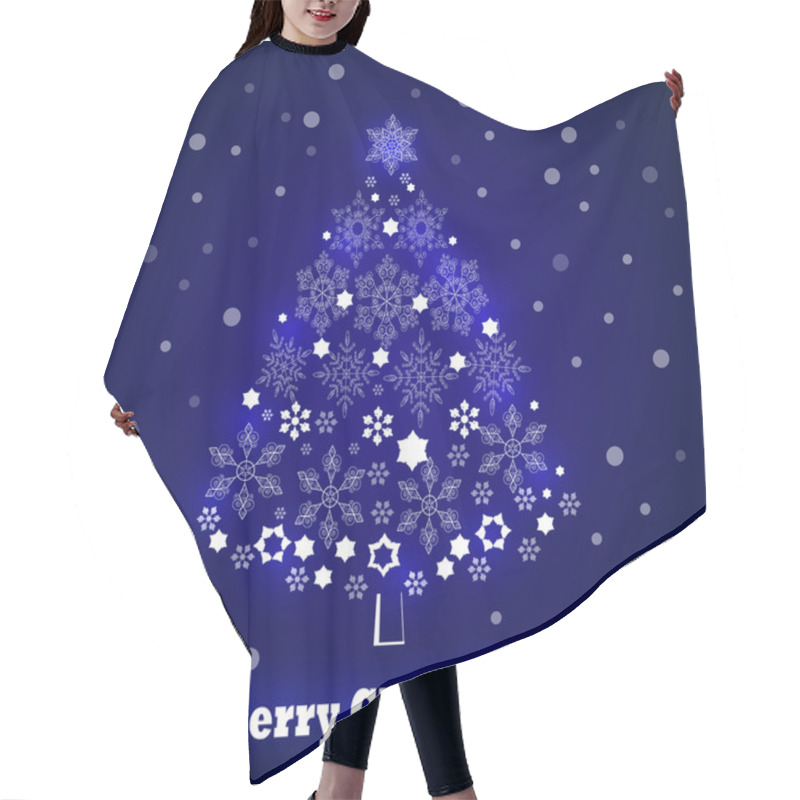 Personality  Christmas Tree Snowflakes Hair Cutting Cape