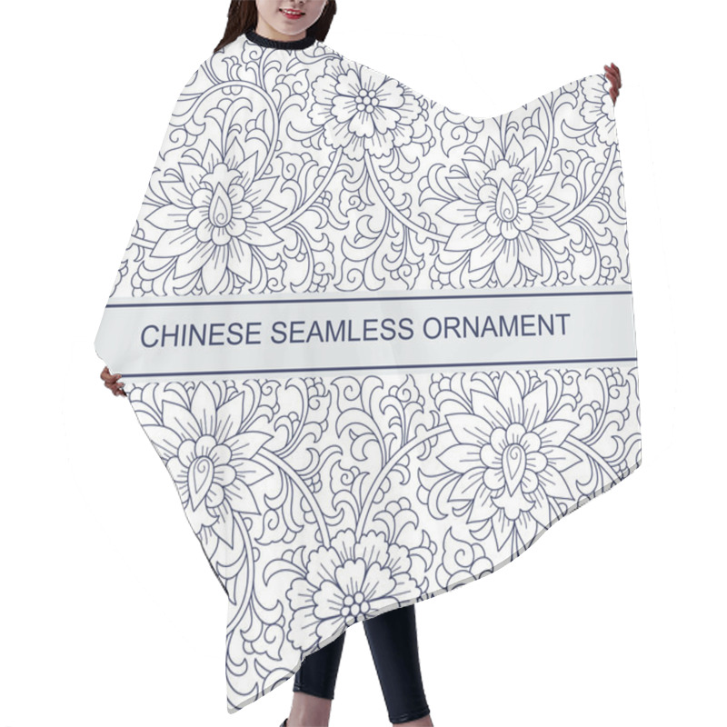 Personality  Seamless Chinese Ornament Hair Cutting Cape