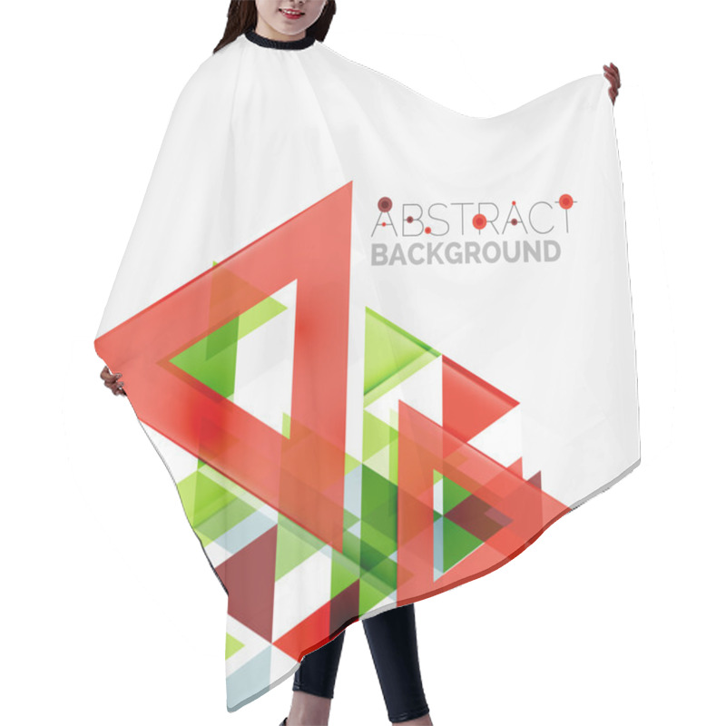 Personality  Abstract Geometric Background. Modern Overlapping Triangles Hair Cutting Cape