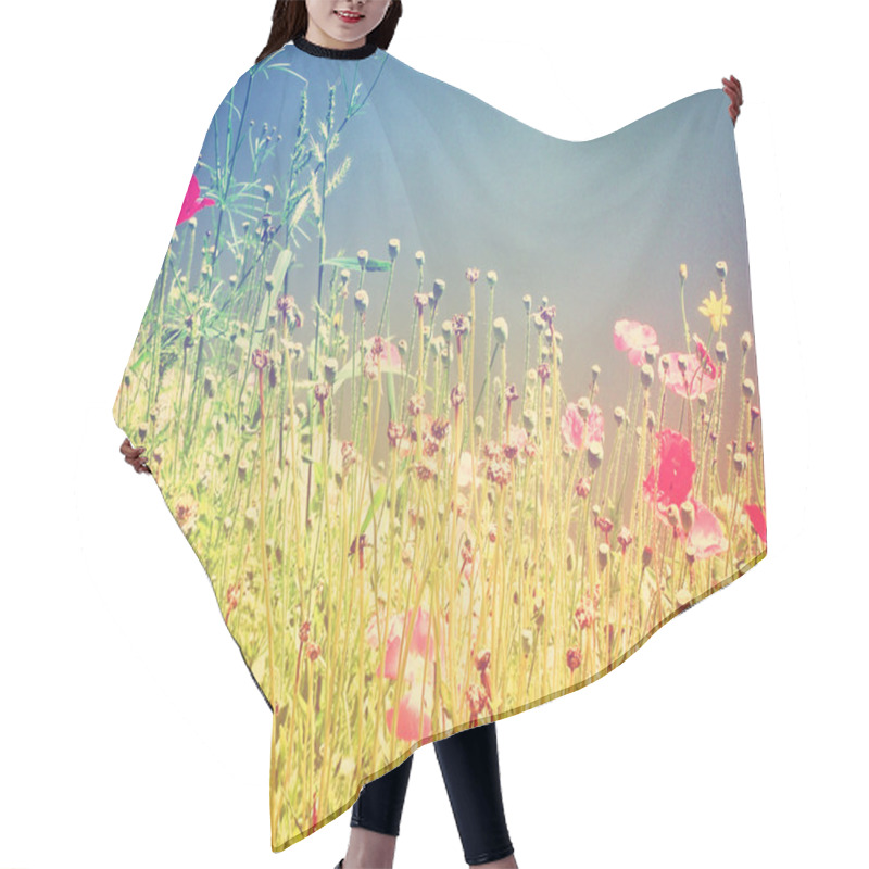 Personality  Field Of Wildflowers Hair Cutting Cape