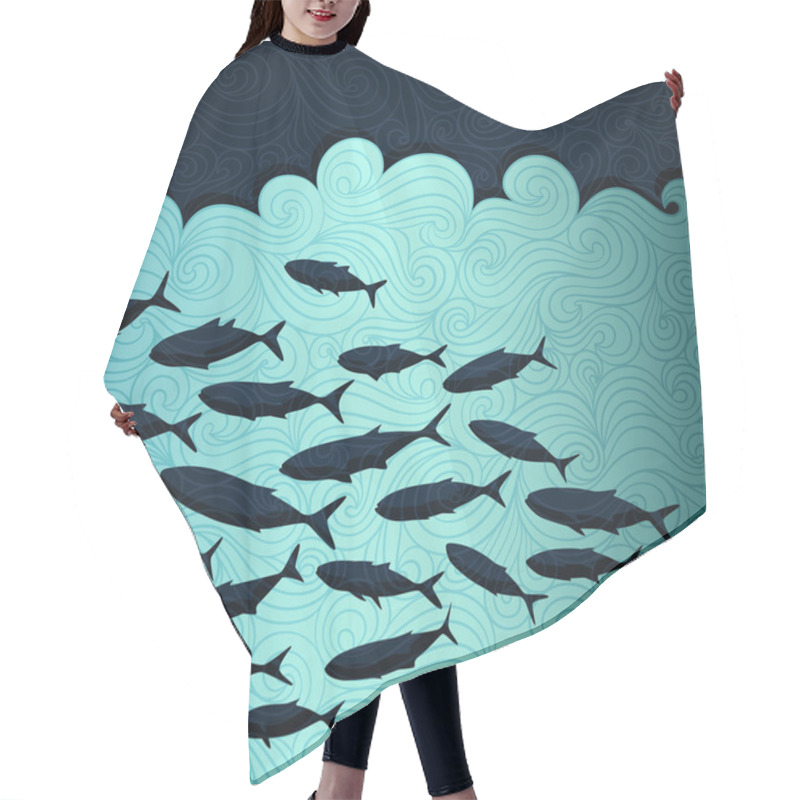 Personality  Ocean Life Hair Cutting Cape