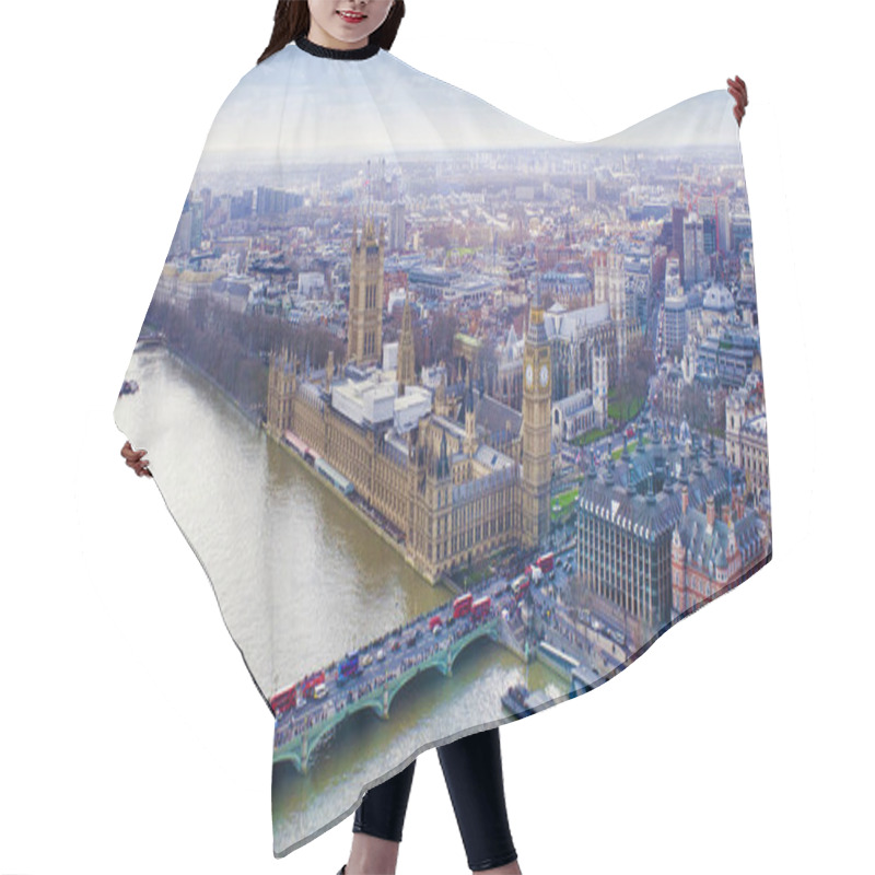 Personality  Big Ben In London City, Aerial View Hair Cutting Cape